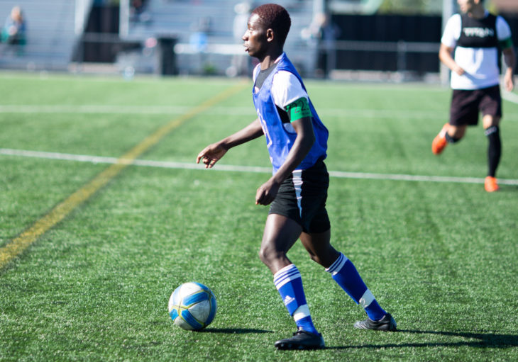 Lukumbi Tshindaye during Day 2 of the CPL Open Trials. (Lucho Calderon/CPL)