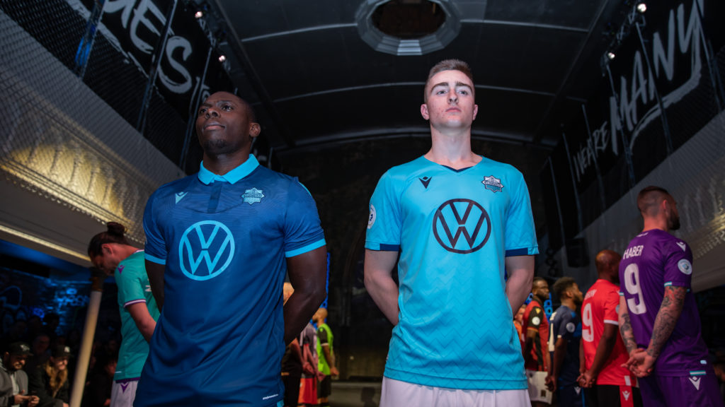 HFX Wanderers FC home (L) and away (R) kits. (PHOTO: CPL).