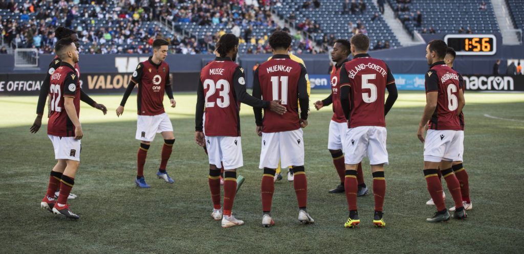 Valour FC prepare for a match against Forge FC at IG Field. (CPL)