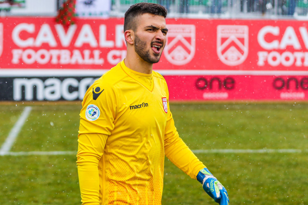 Cavalry FC goalkeeper Marco Carducci in action against York9 FC. (Photo: Sergei Belski-USA TODAY Sports/CPL).