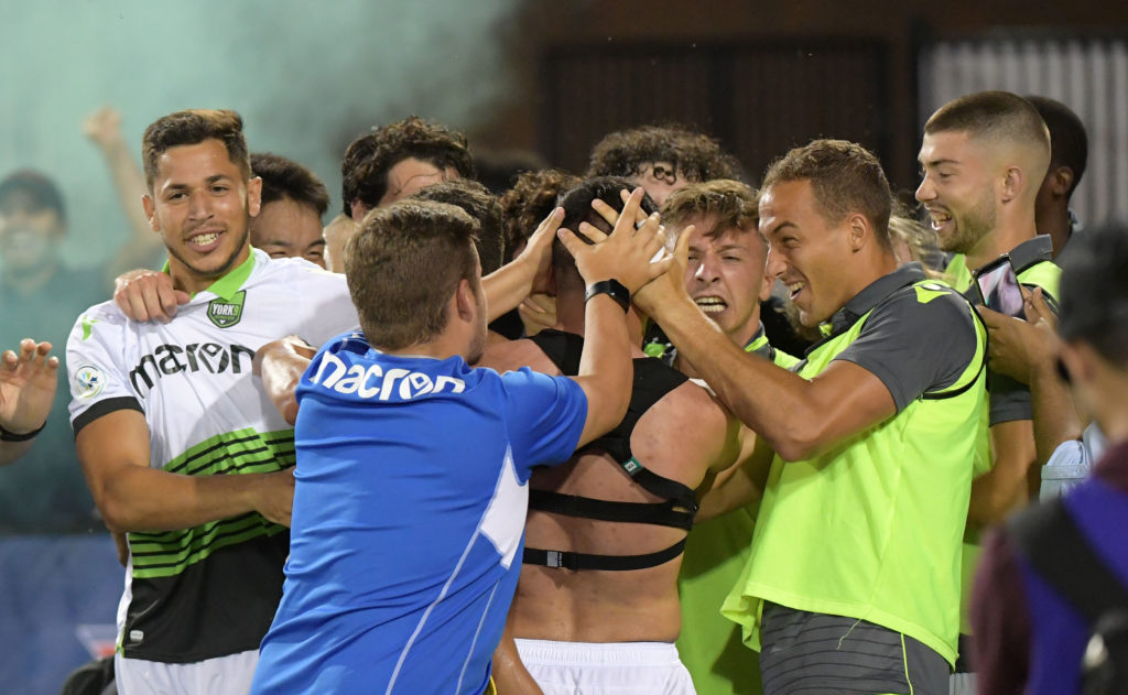 Scenes. Scenes at York9, as a CPL club goes up to an MLS outfit with minutes left. Wild! (Photo: Dan Hamilton-USA TODAY Sports for CPL).