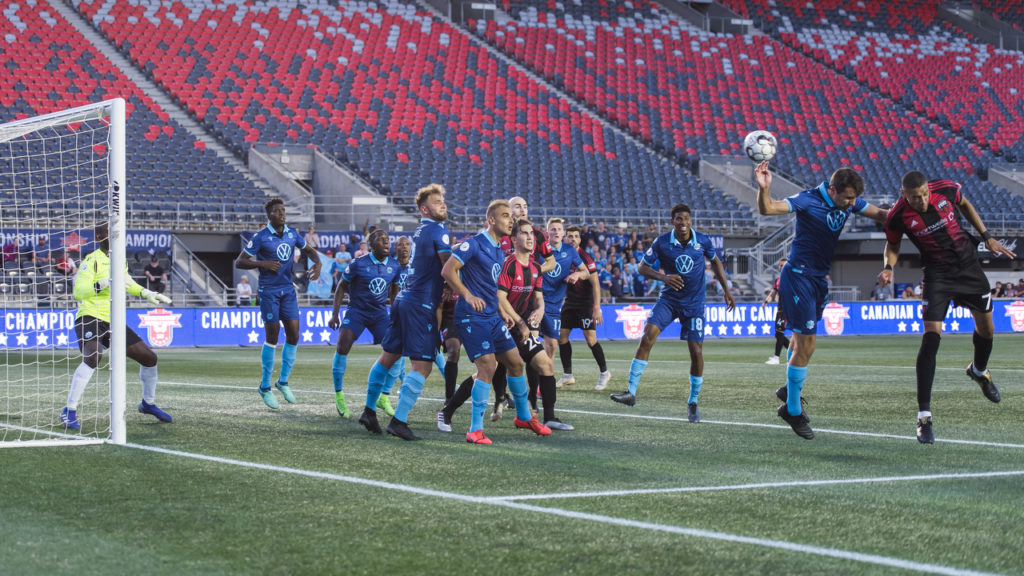 OTTAWA, ON - July 24: Canadian Championship - Ottawa Fury FC vs Halifax Wanderers at TD Place Stadium in Ottawa, ON. Canada on July 24, 2019. PHOTO: Steve Kingsman/Freestyle Photography for Ottawa Fury FC