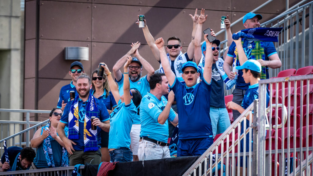 HFX Wanderers supporters at York Lions Stadium. (CPL)