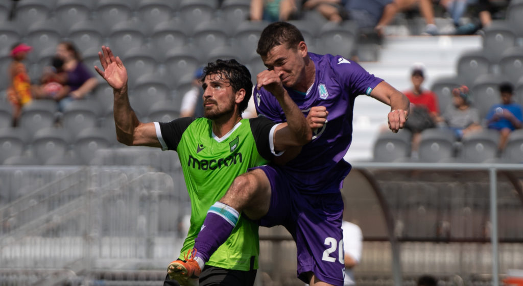 York9 and Pacific FC battle for possession. (Photo: York9 FC).