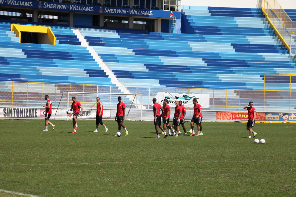 Canada training in Estadio Cuscatlán, El Salvador, in 2015. (Photo: Canada Soccer)