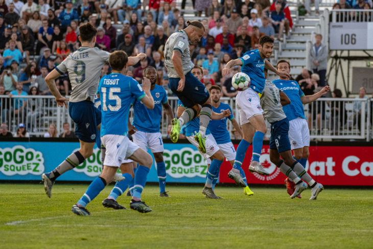 Halifax, Nova Scotia - Jun 30, 2022: Canadian Premier League match between the HFX Wanderers FC and Atletico Ottawa at the Wanderers Grounds in Halifax, Nova Scotia. (Trevor MacMillan/HFX Wanderers FC)