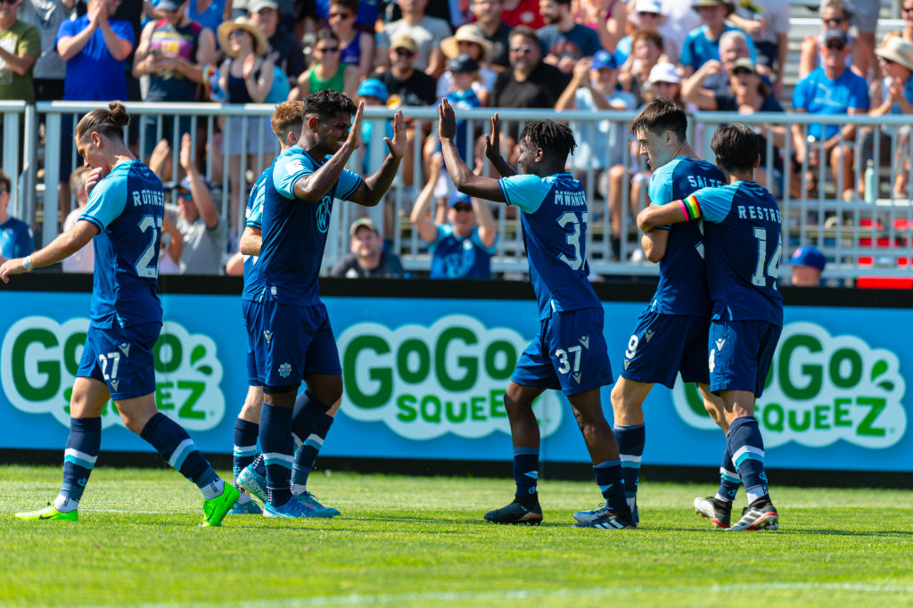 Halifax, Nova Scotia - Jul 23, 2022: Canadian Premier League match between the HFX Wanderers FC and FC Edmonton at the Wanderers Grounds in Halifax, Nova Scotia. (Trevor MacMillan/HFX Wanderers FC)