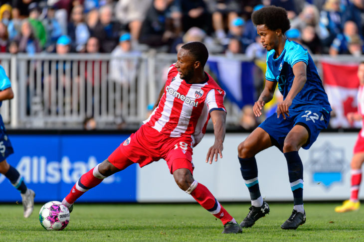 Halifax, Nova Scotia - Oct 01, 2022: Canadian Premier League match between the HFX Wanderers FC and Atletico Ottawa at the Wanderers Grounds in Halifax, Nova Scotia. (Trevor MacMillan/HFX Wanderers FC)