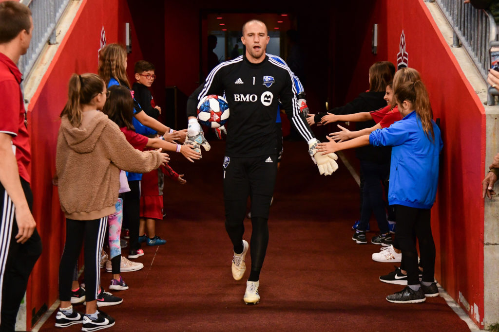 Montreal Impact goalkeeper Evan Bush preparing for a Canadian Championship clash at BMO Field. (Photo: Canada Soccer).